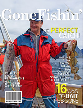 Personalized Fishing Magazine Cover