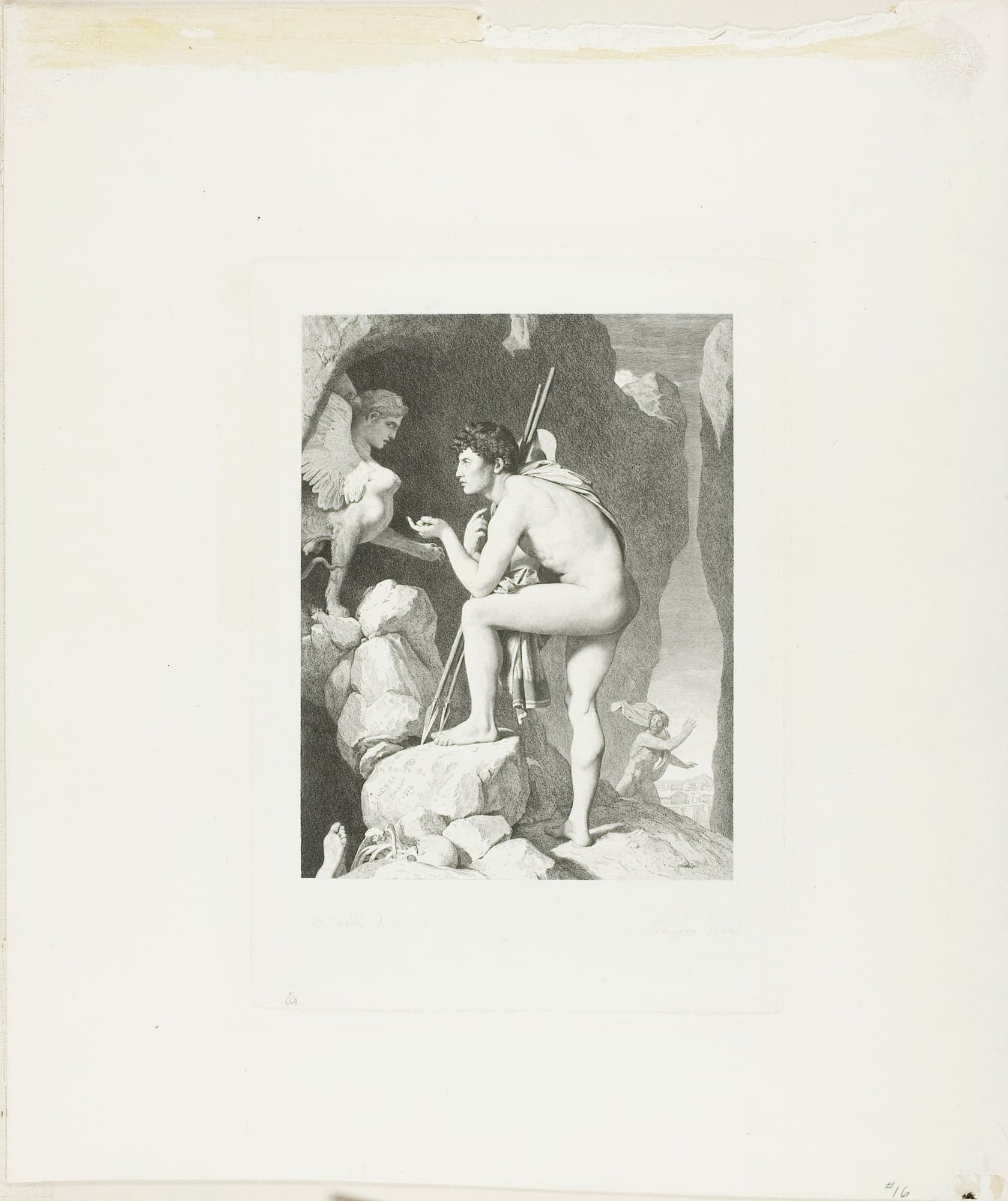 Oedipus and the Sphinx, by Claude Ferdinand Gaillard, 1867