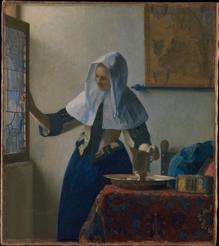 Young Woman with a Water Pitcher, by Johannes Vermeer, ca. 1662