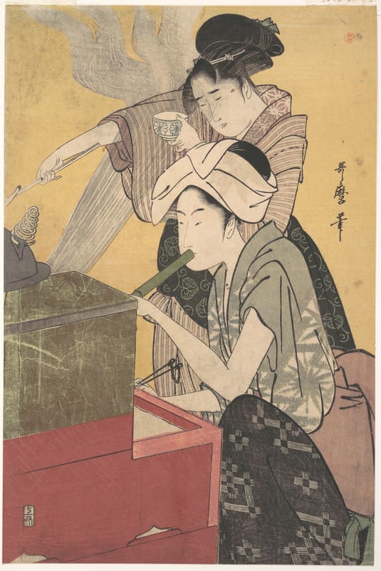 In the Kitchen, by Kitagawa Utamaro, ca. 1794–95