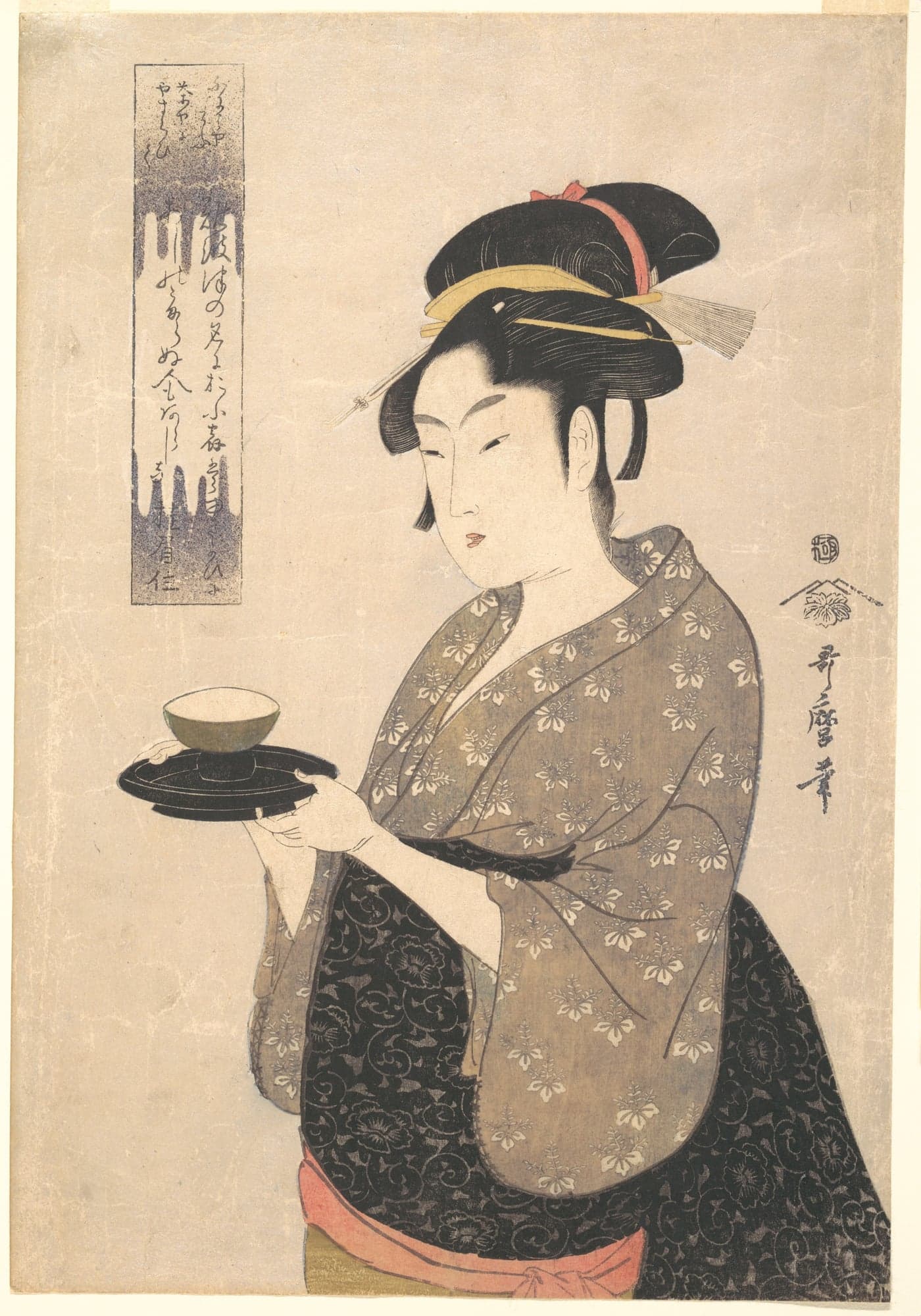 Okita of the Naniwaya Teahouse, by Kitagawa Utamaro, ca. 1793