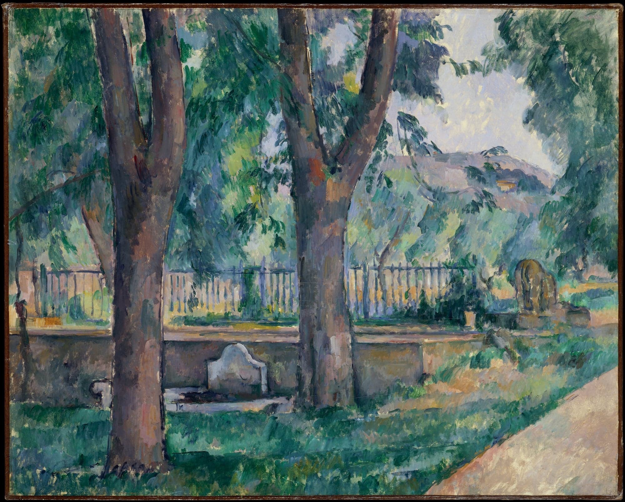 The Pool at Jas de Bouffan, by Paul Cézanne, ca. 1885–86
