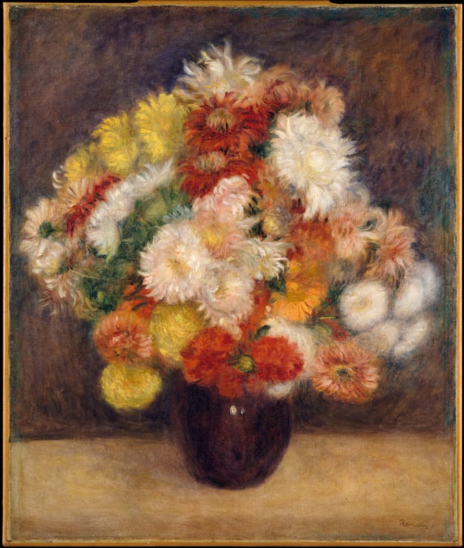 Bouquet of Chrysanthemums, by Auguste Renoir, 1881