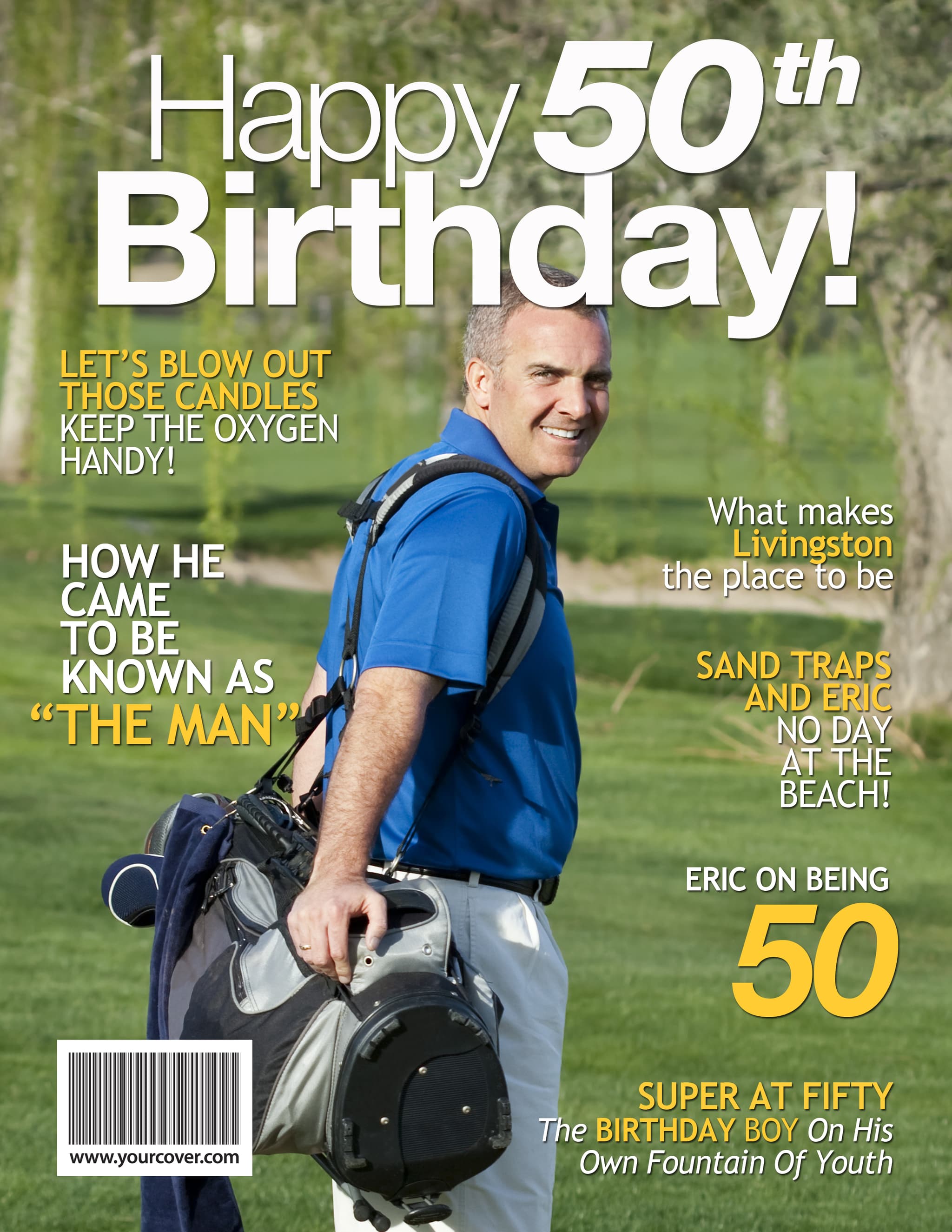 50th Birthday magazine cover template