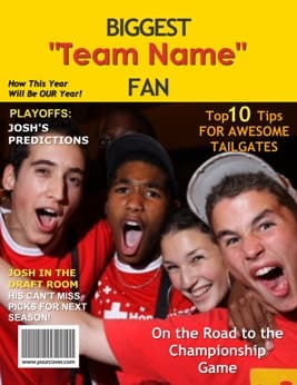 Biggest Fan magazine cover template