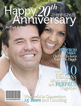 20th Anniversary magazine cover template