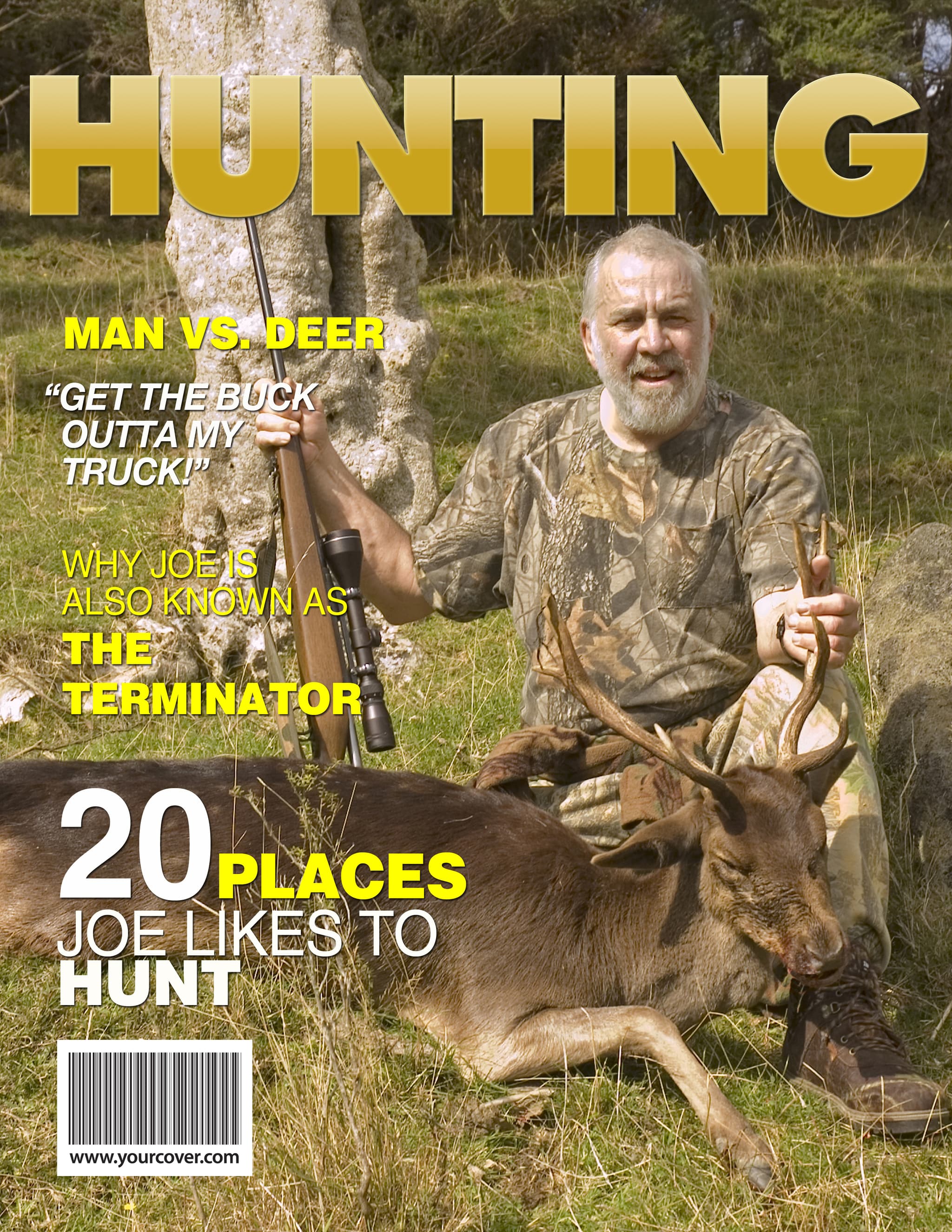 Hunting magazine cover template