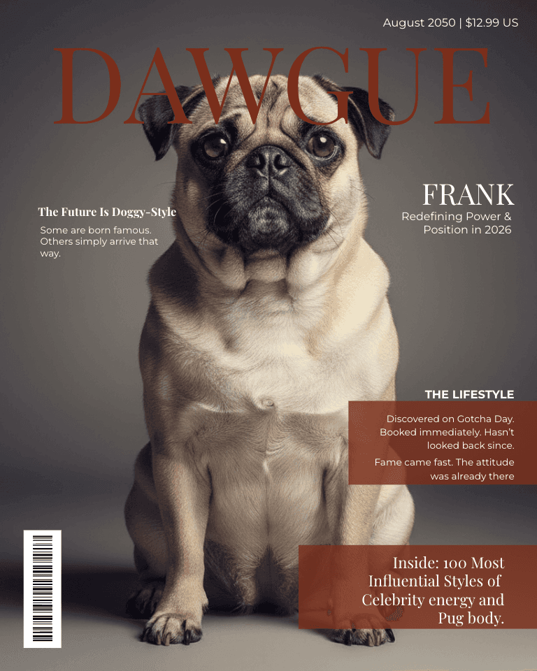 Dawgue Model magazine cover template
