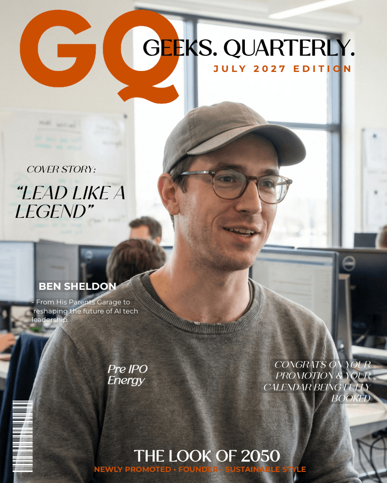 GQ Geek magazine cover template