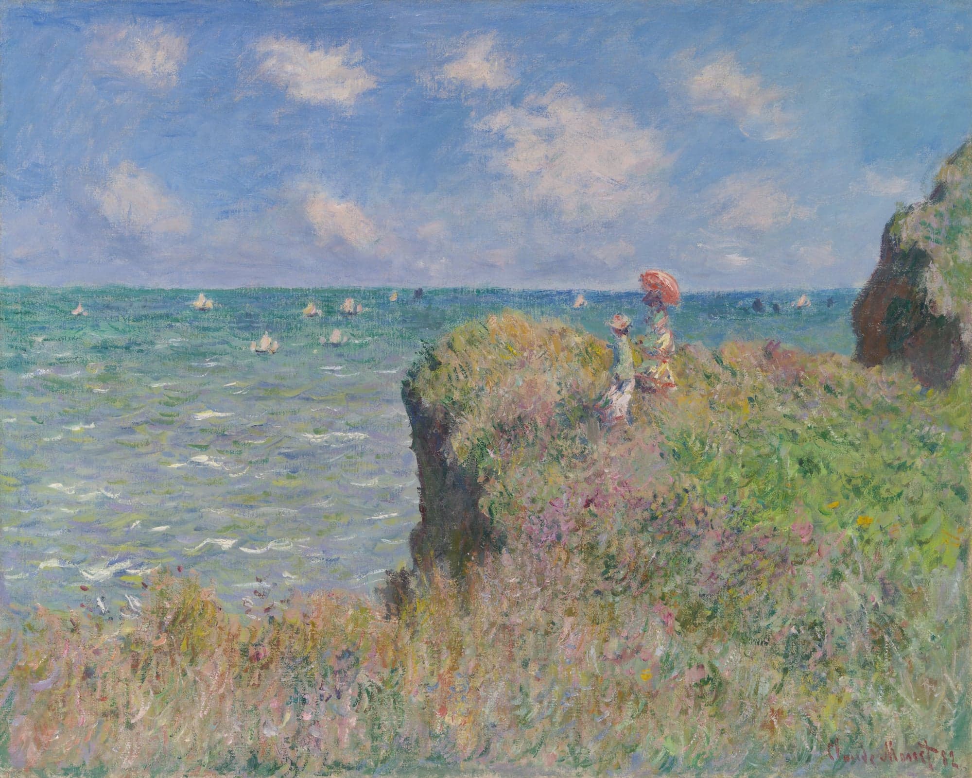 Cliff Walk at Pourville, by Claude Monet, 1882