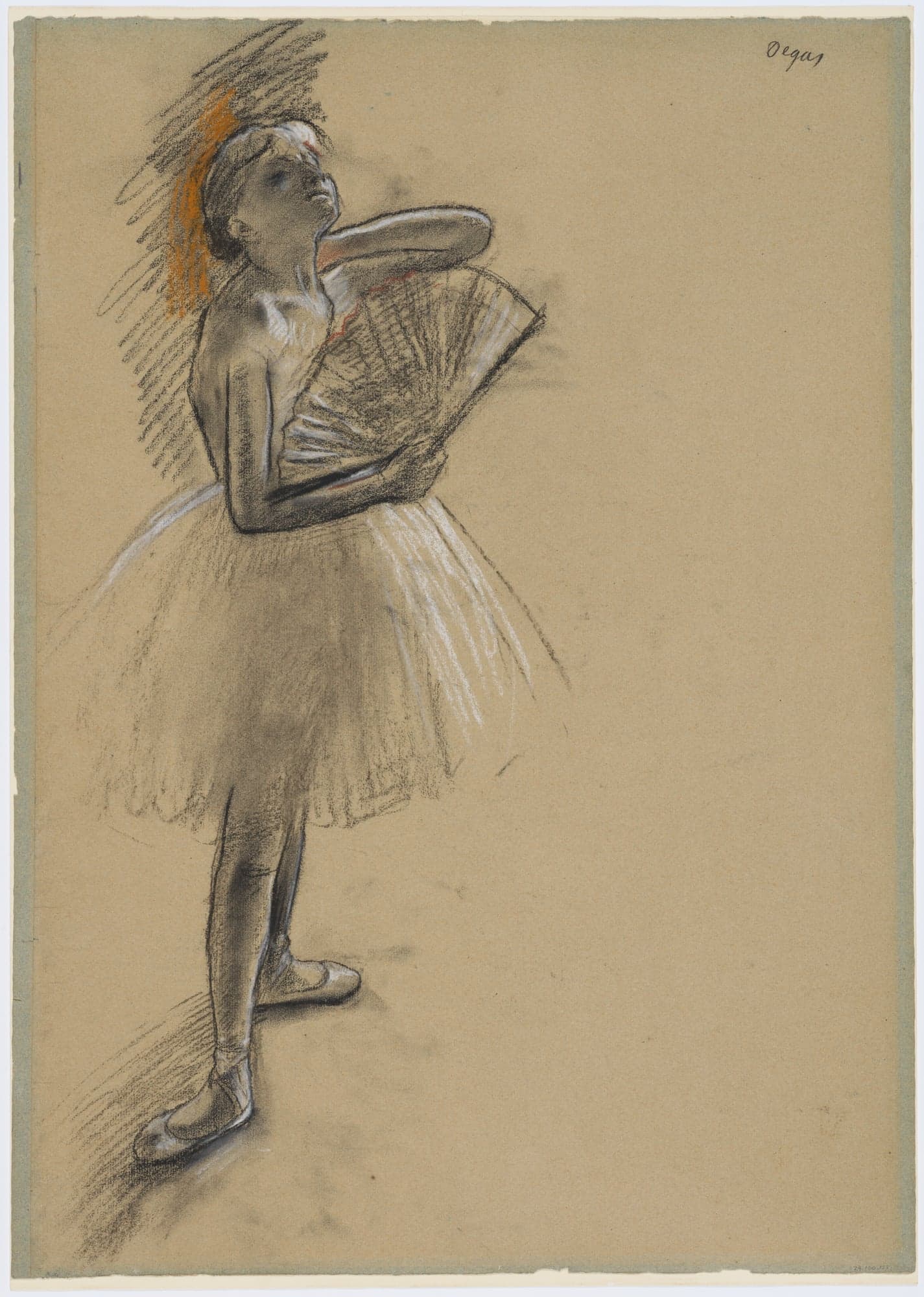 Dancer with a Fan, by Edgar Degas, ca. 1880