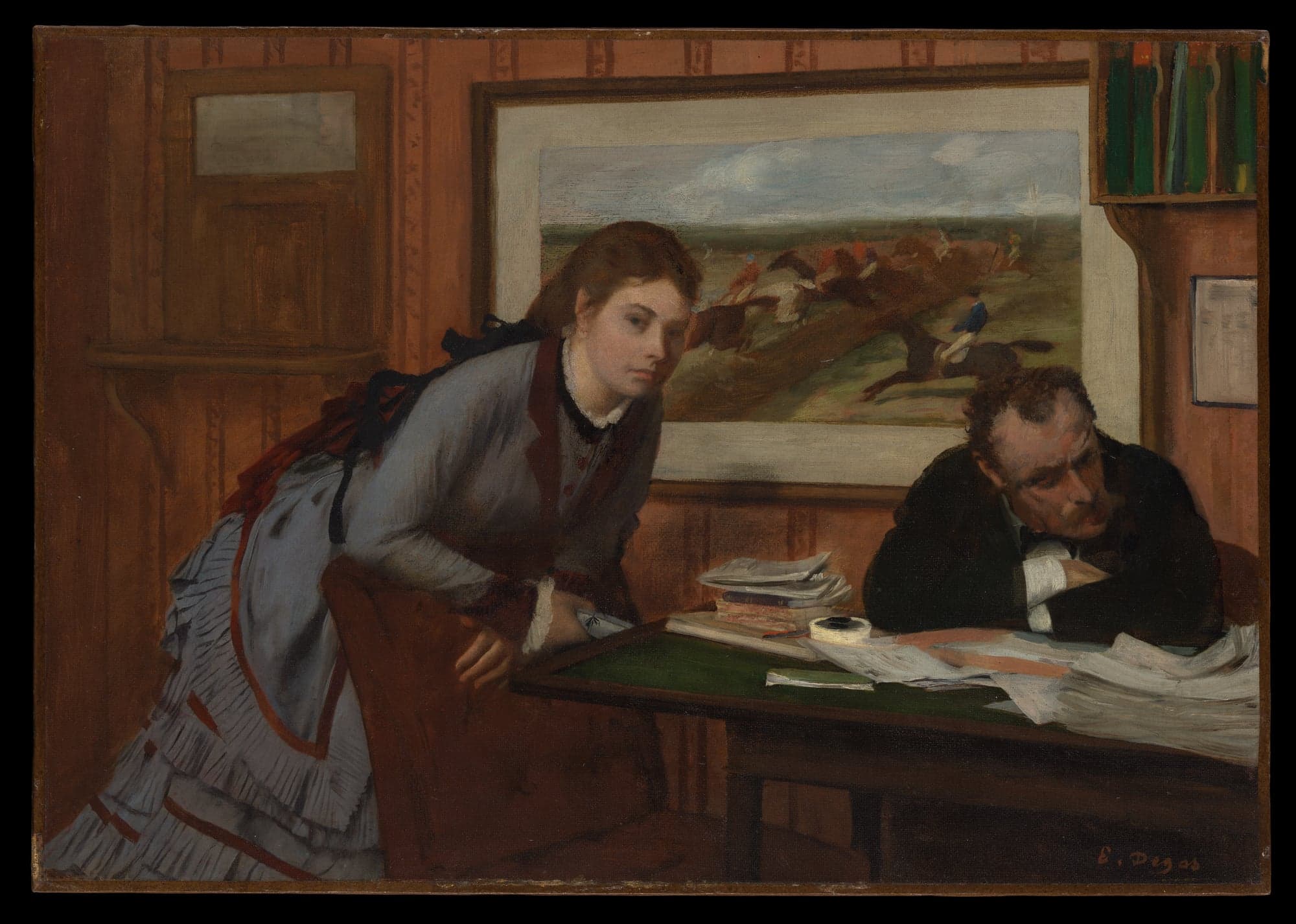 Sulking, by Edgar Degas, ca. 1870