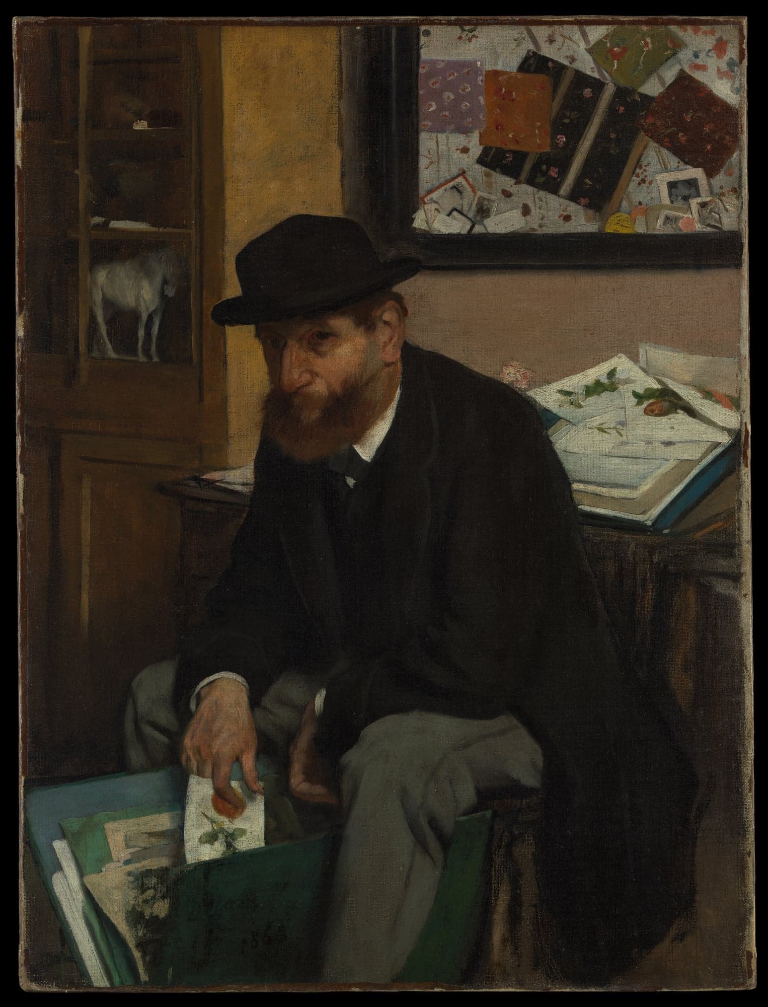 The Collector of Prints, by Edgar Degas, 1866