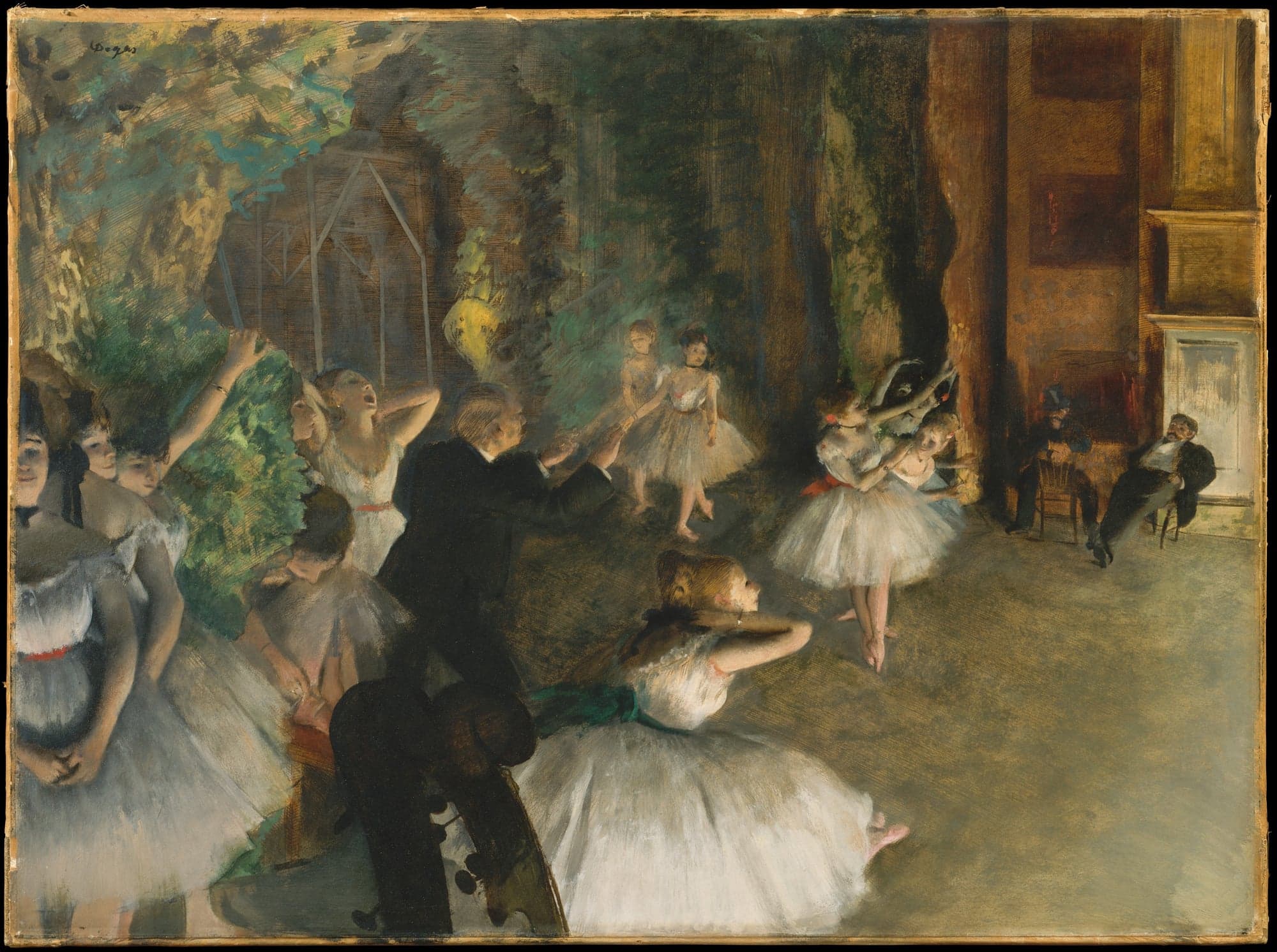 The Rehearsal of the Ballet Onstage, by Edgar Degas, ca. 1874