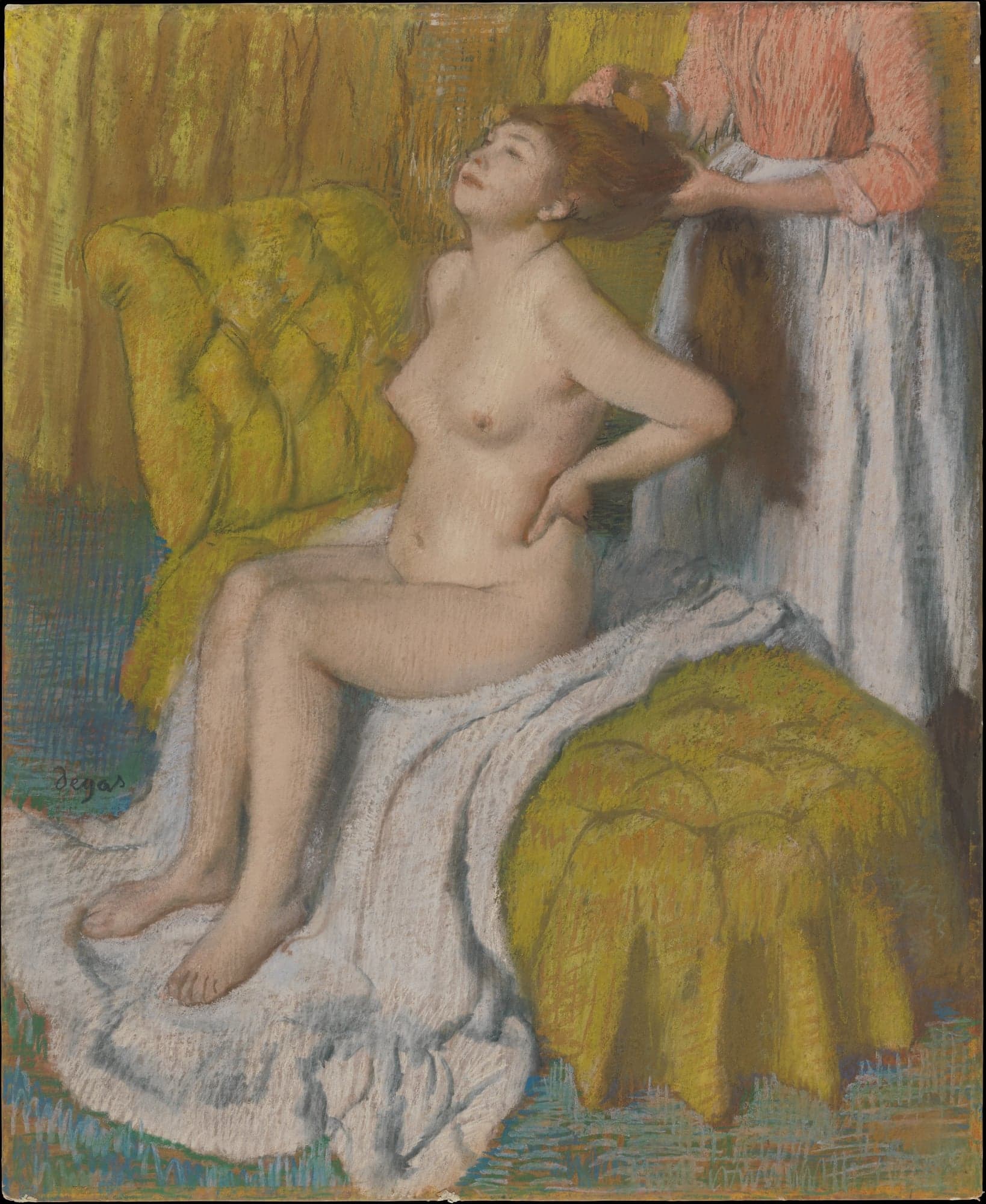 Woman Having Her Hair Combed, by Edgar Degas, ca. 1886–88