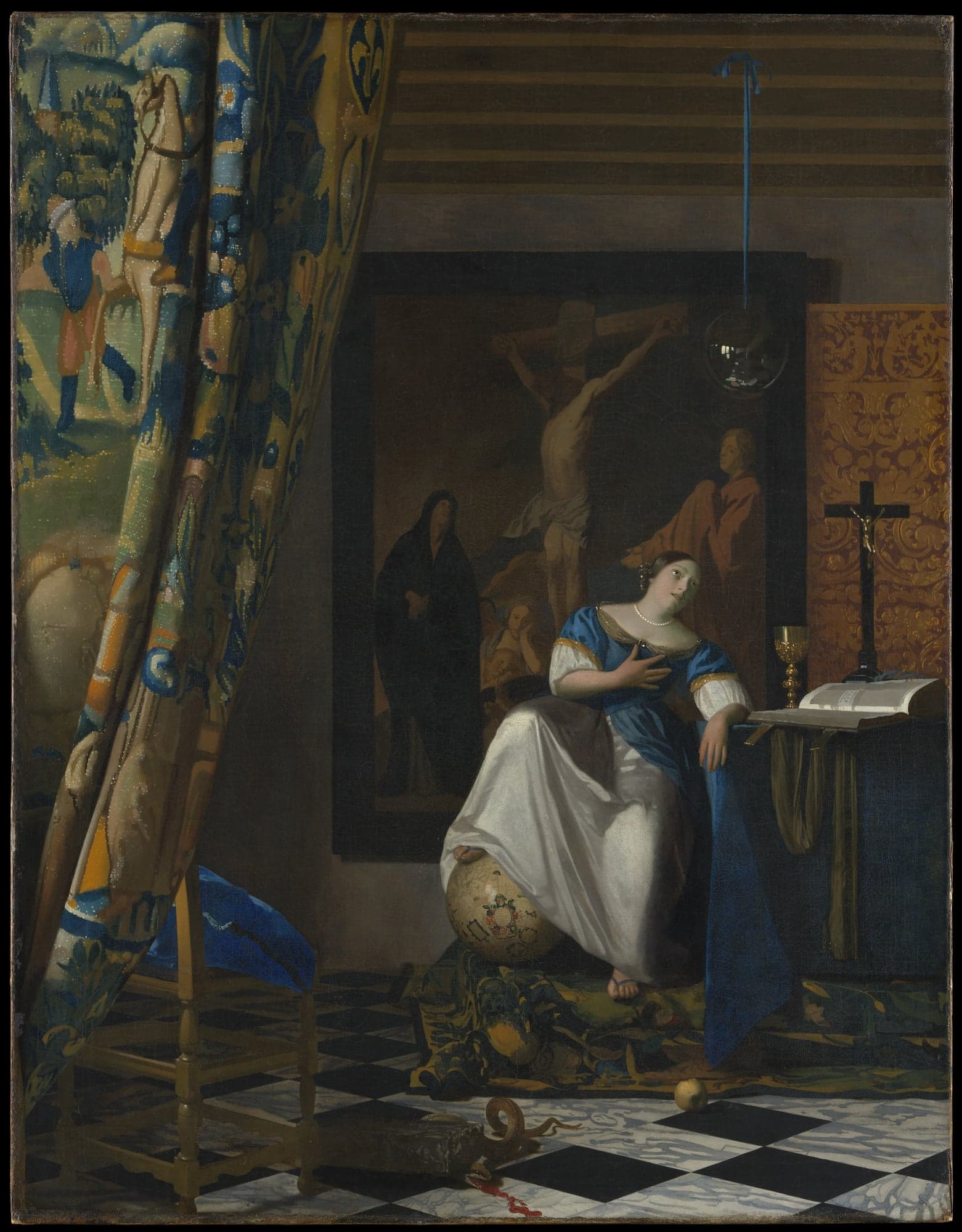 Allegory of the Catholic Faith, by Johannes Vermeer, ca. 1670–72