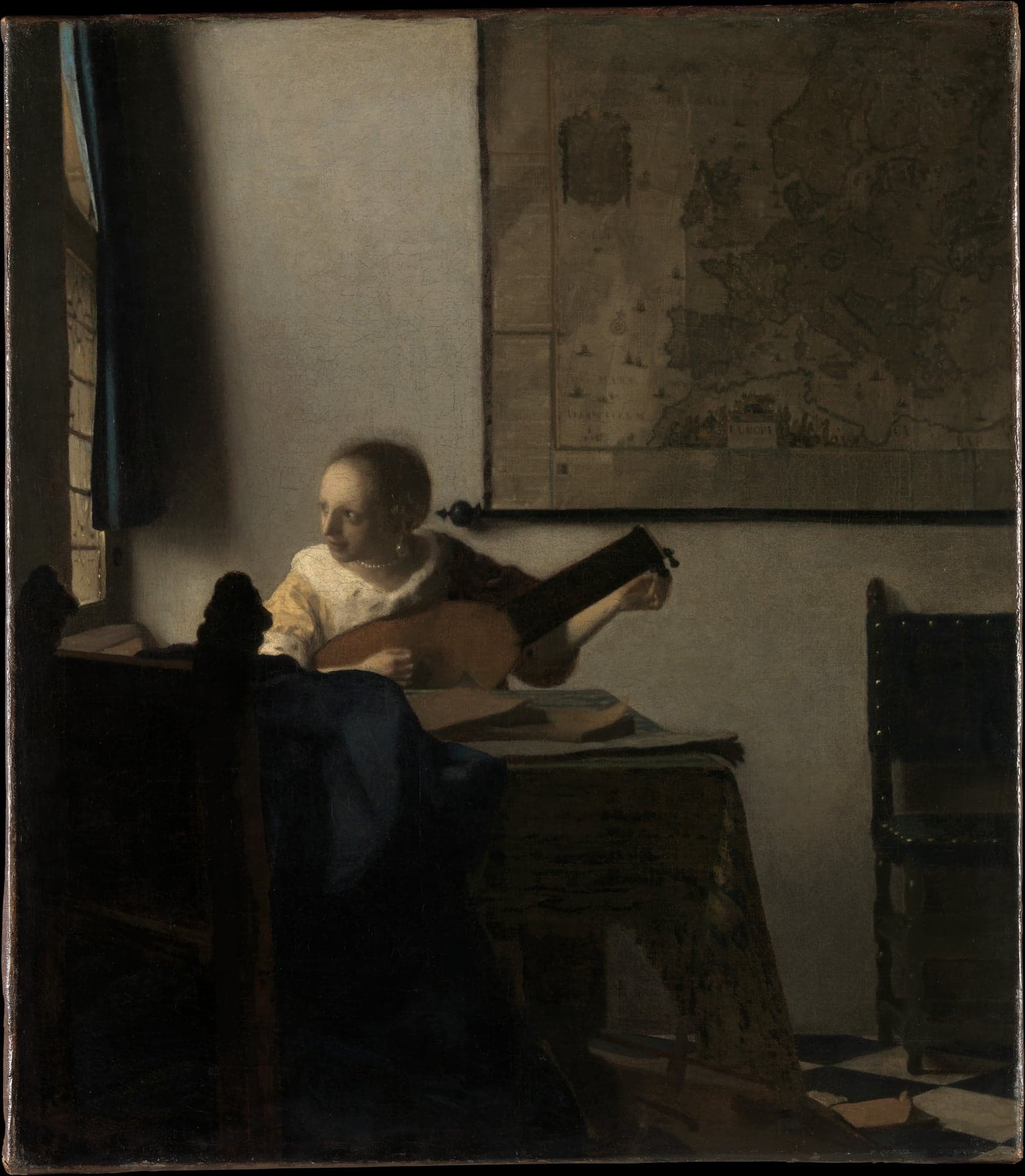 Young Woman with a Lute, by Johannes Vermeer, ca. 1662–63