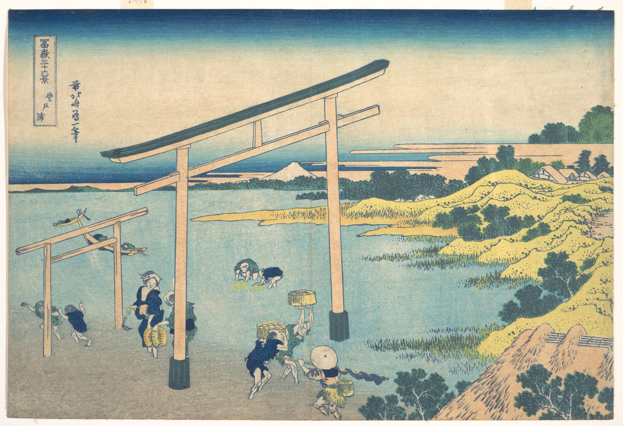 Noboto Bay (Noboto no ura), from the series Thirty-six Views of Mount Fuji (Fugaku sanjūrokkei), by Katsushika Hokusai, ca. 1