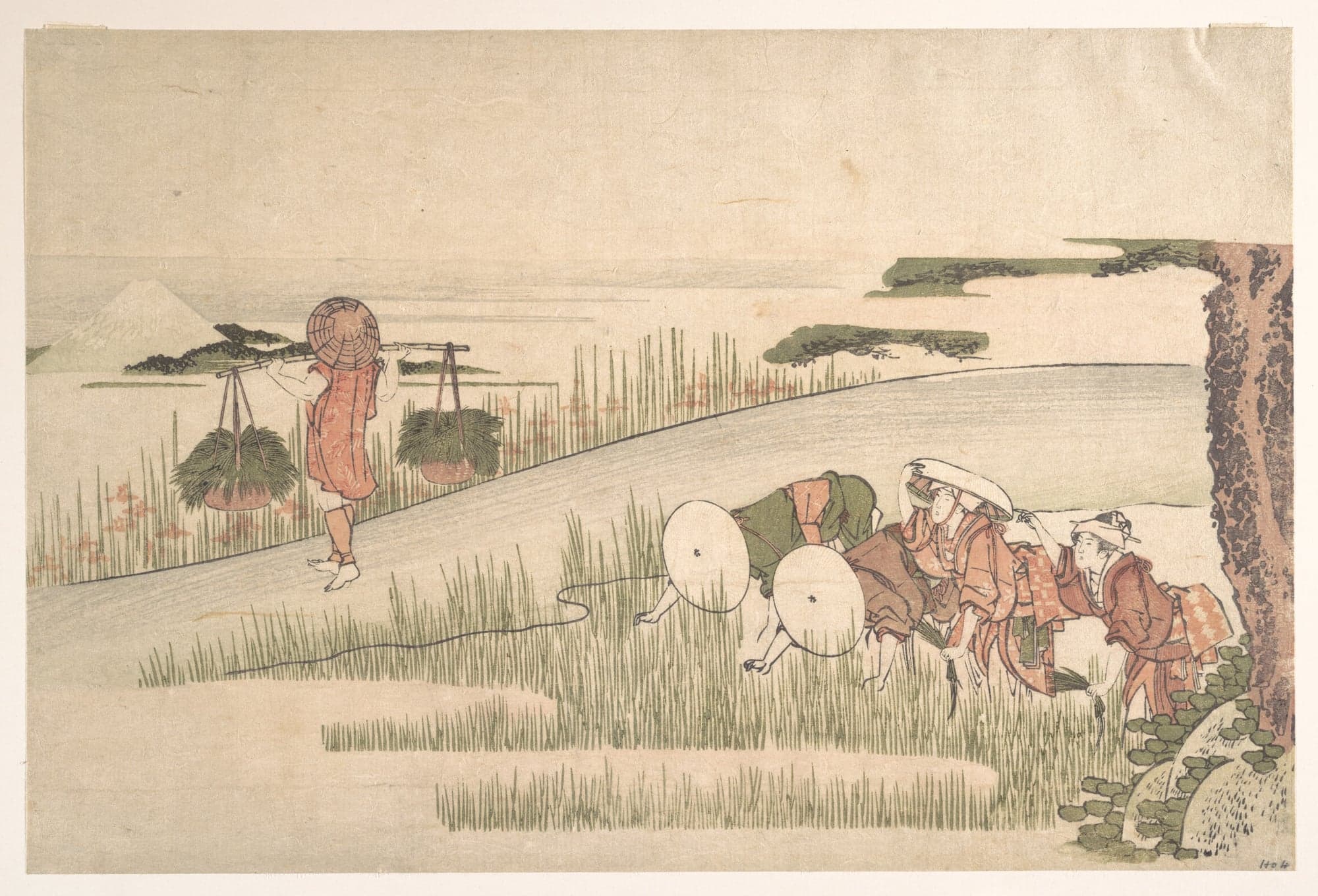 Spring in the Rice Fields, by Katsushika Hokusai, ca. 1800