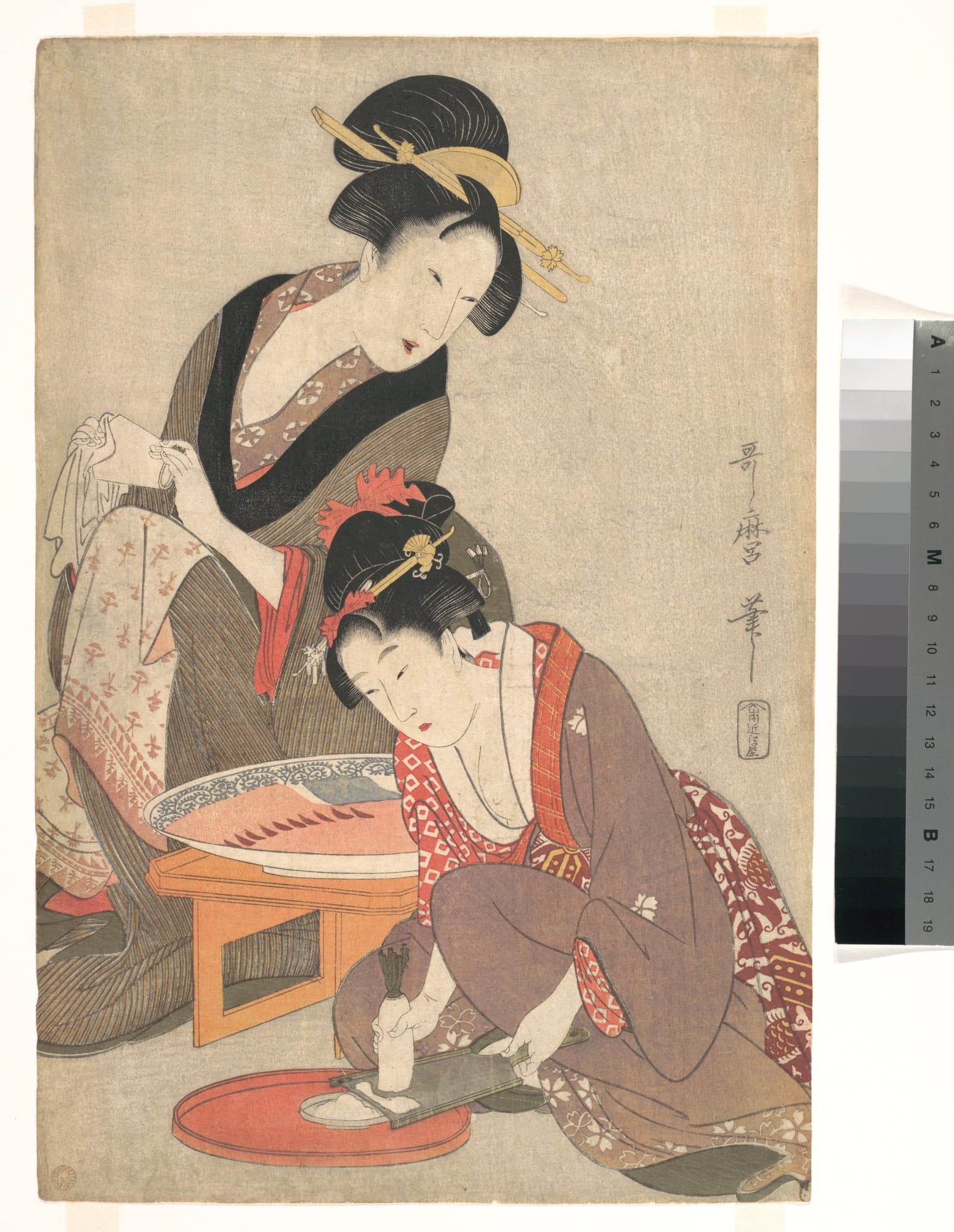 Women Preparing Sashimi, by Kitagawa Utamaro, 1806–20