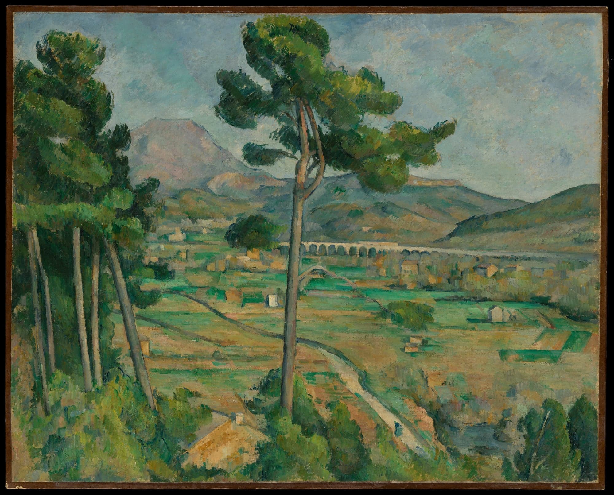 Mont Sainte-Victoire and the Viaduct of the Arc River Valley, by Paul Cézanne, 1882–85