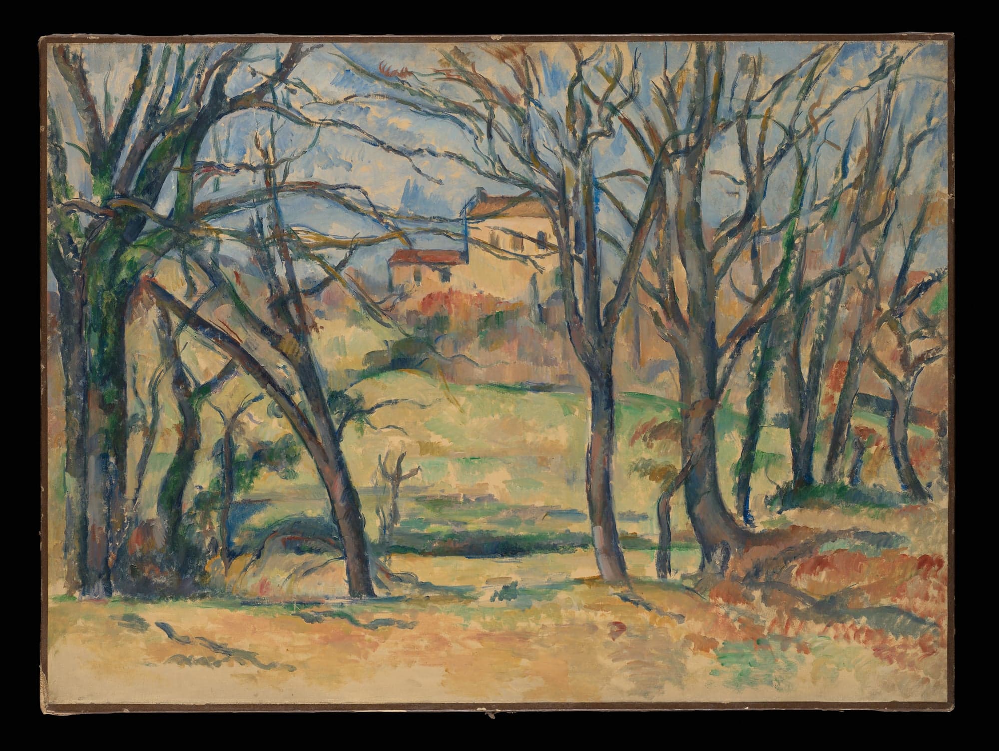 Trees and Houses Near the Jas de Bouffan, by Paul Cézanne, 1885–86