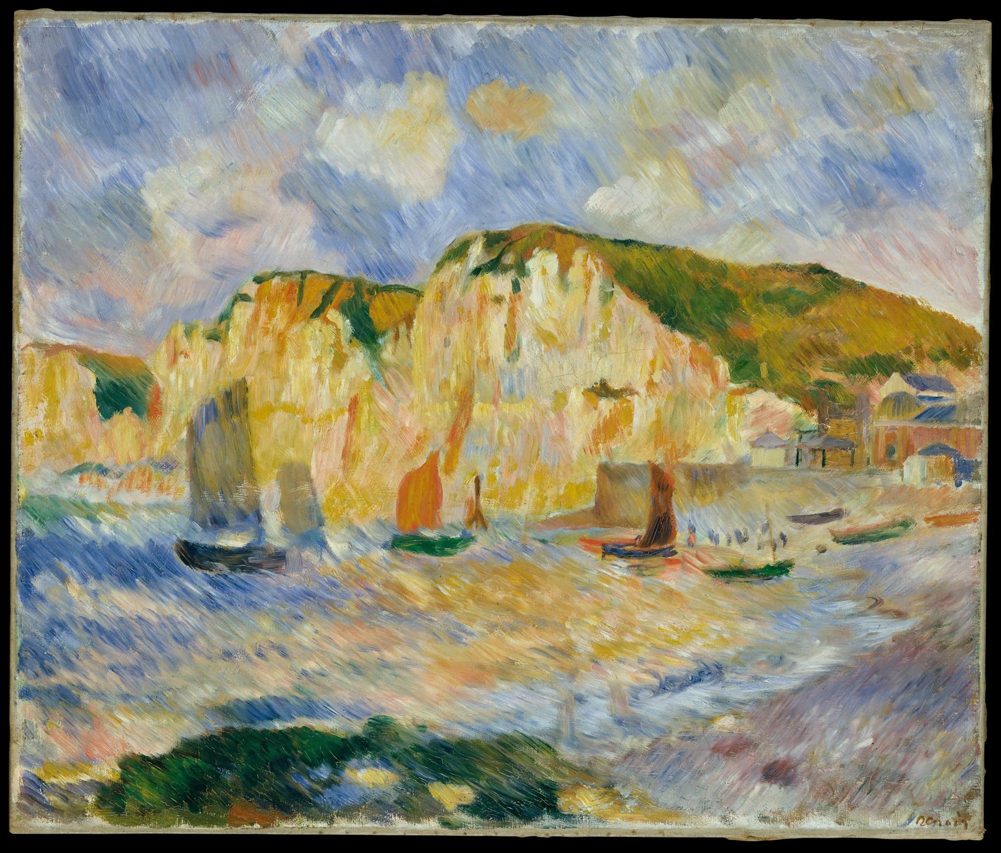 Sea and Cliffs, by Auguste Renoir, ca. 1885