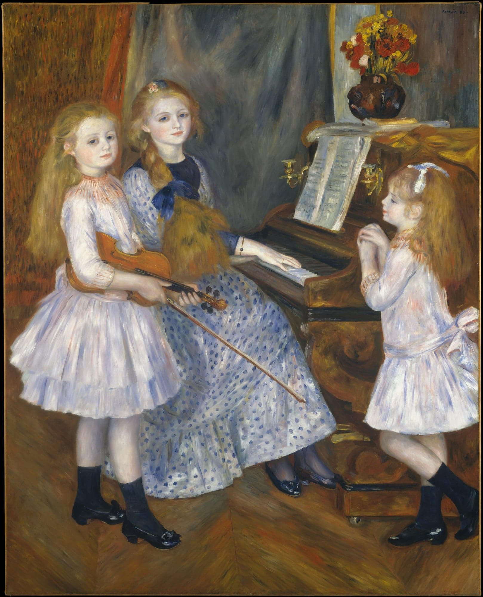 The Daughters of Catulle Mendès, Huguette (1871–1964), Claudine (1876–1937), and Helyonne (1879–1955), by Auguste Renoir, 188