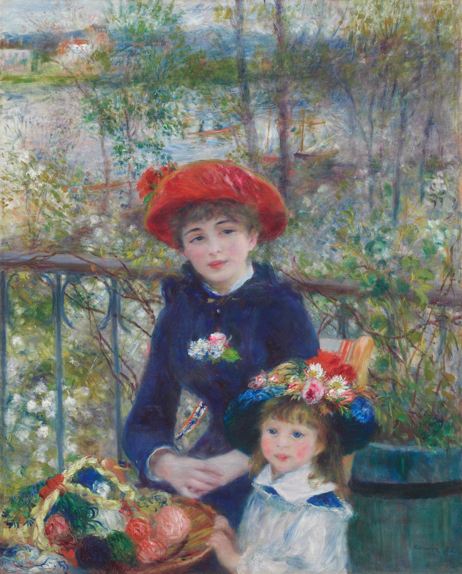 Two Sisters (On the Terrace), by Pierre-Auguste Renoir, 1881