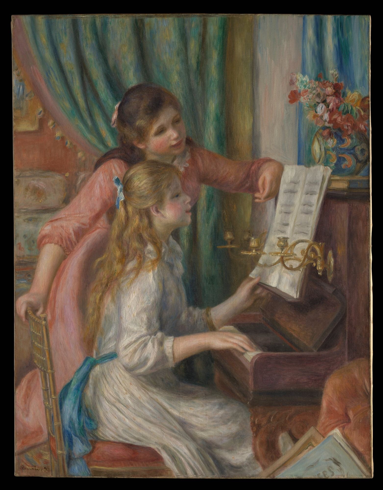 Two Young Girls at the Piano, by Auguste Renoir, 1892