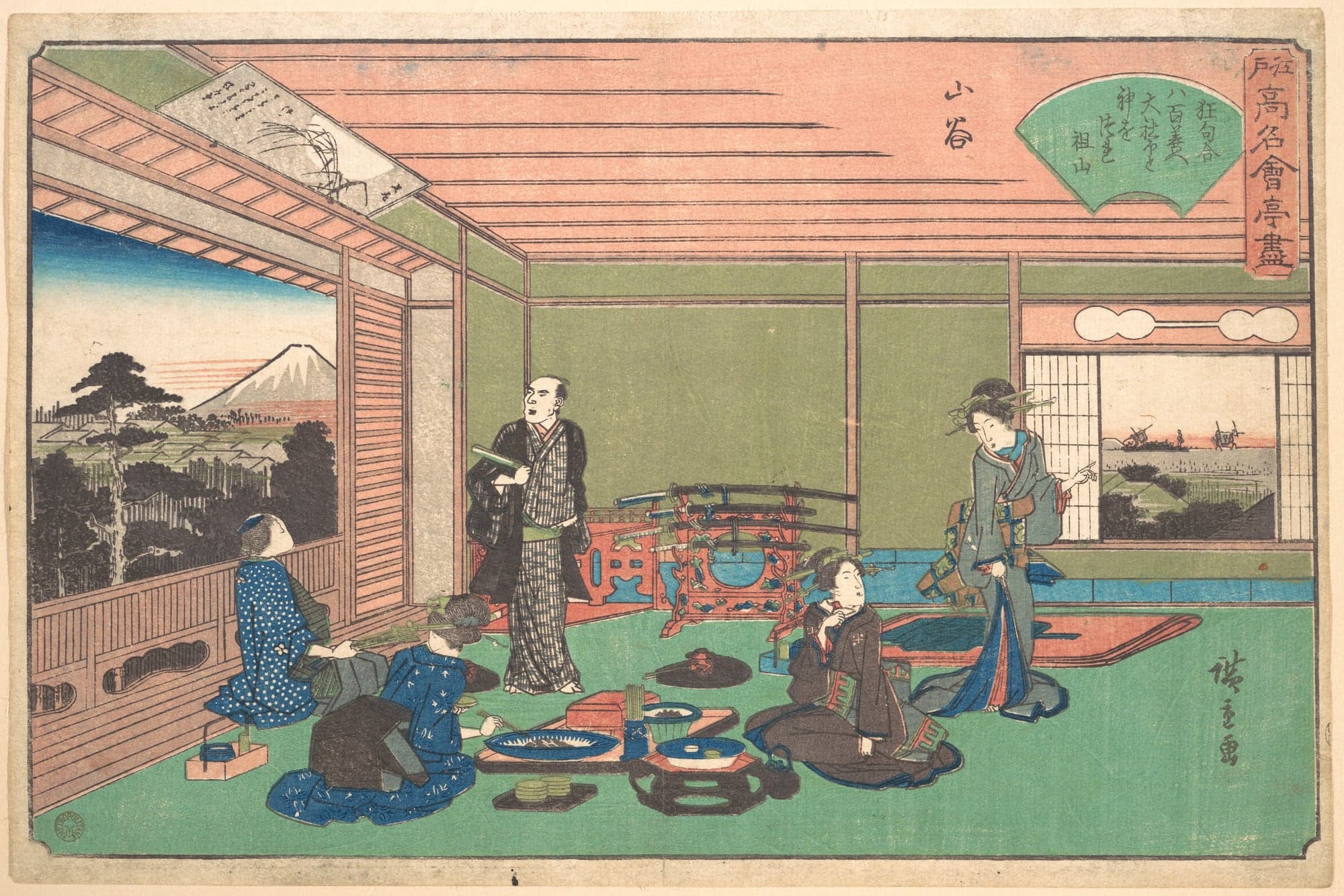 The Yaozen Restaurant, San’ya (San’ya, Yaozen), from the series A Collection of Famous Restaurants of Edo (Edo Kōmei Kaitei Z