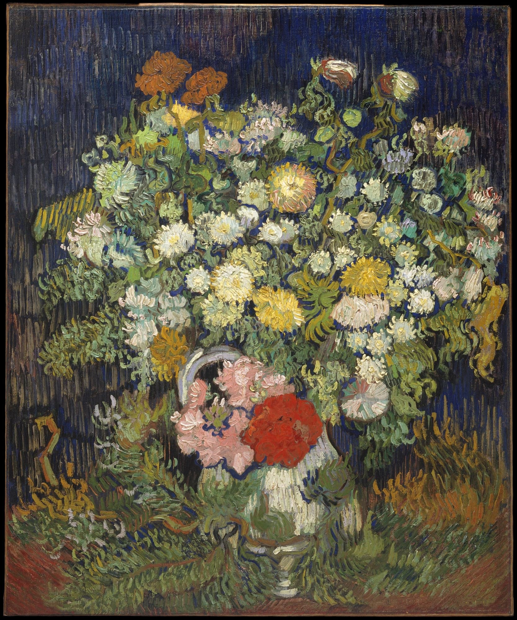 Bouquet of Flowers in a Vase, by Vincent van Gogh, 1890