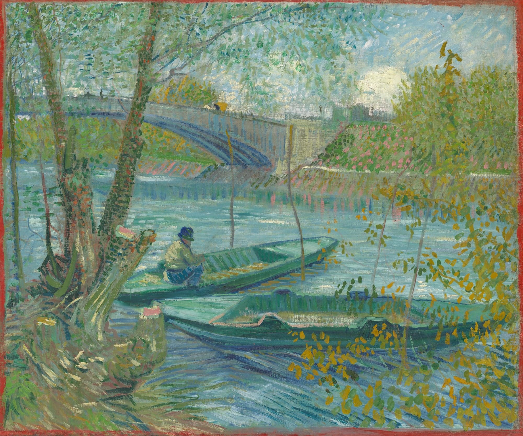 Fishing in Spring, the Pont de Clichy (Asnières), by Vincent van Gogh, 1887