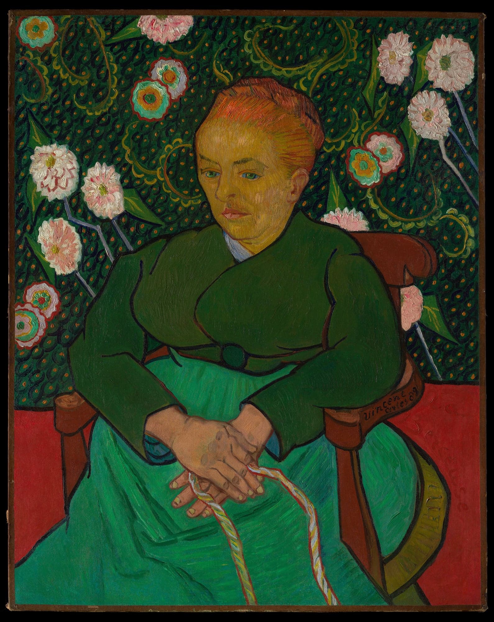 La Berceuse (Woman Rocking a Cradle; Augustine-Alix Pellicot Roulin, 1851–1930), by Vincent van Gogh, 1889