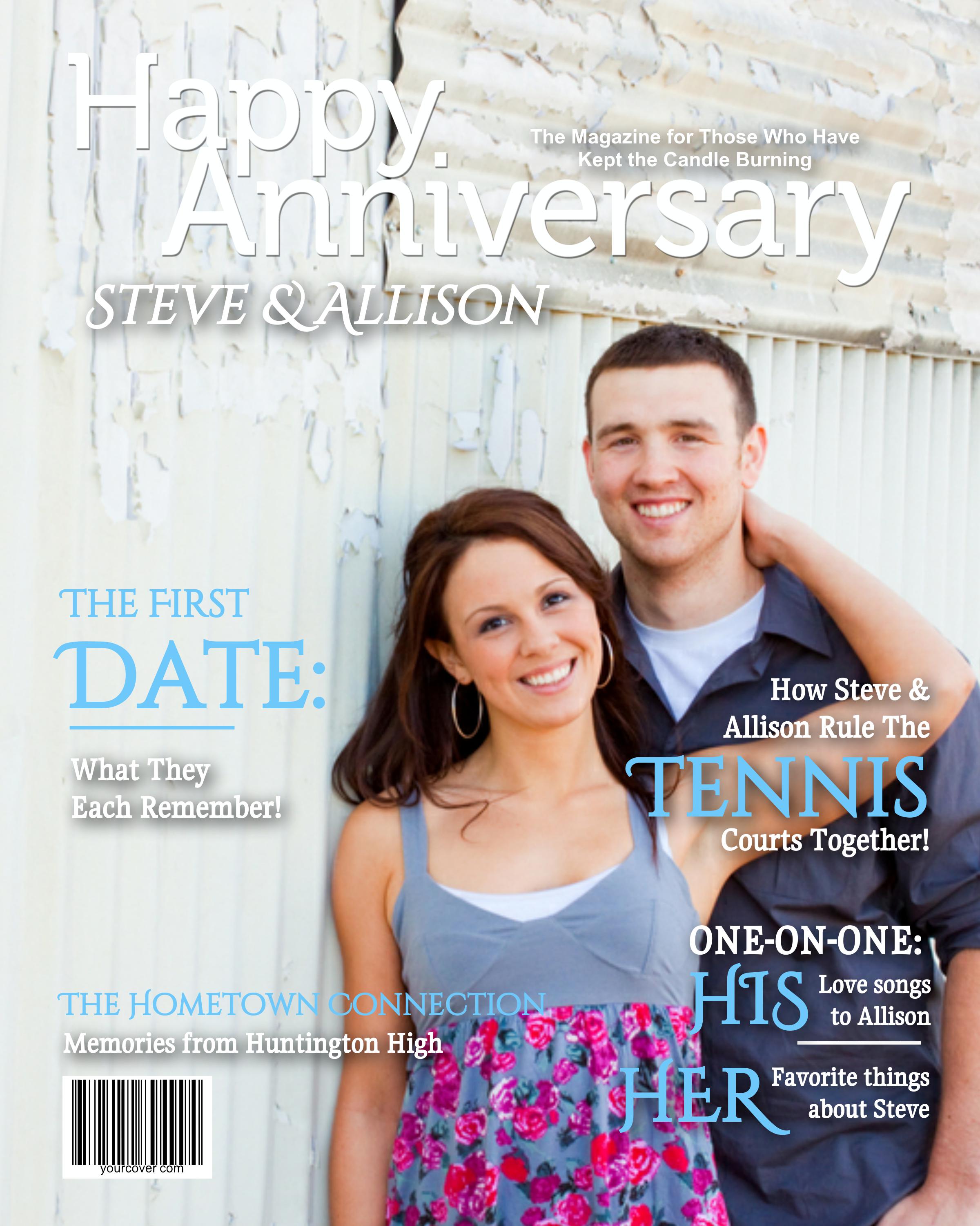 Personalized Anniversary Magazine Cover
