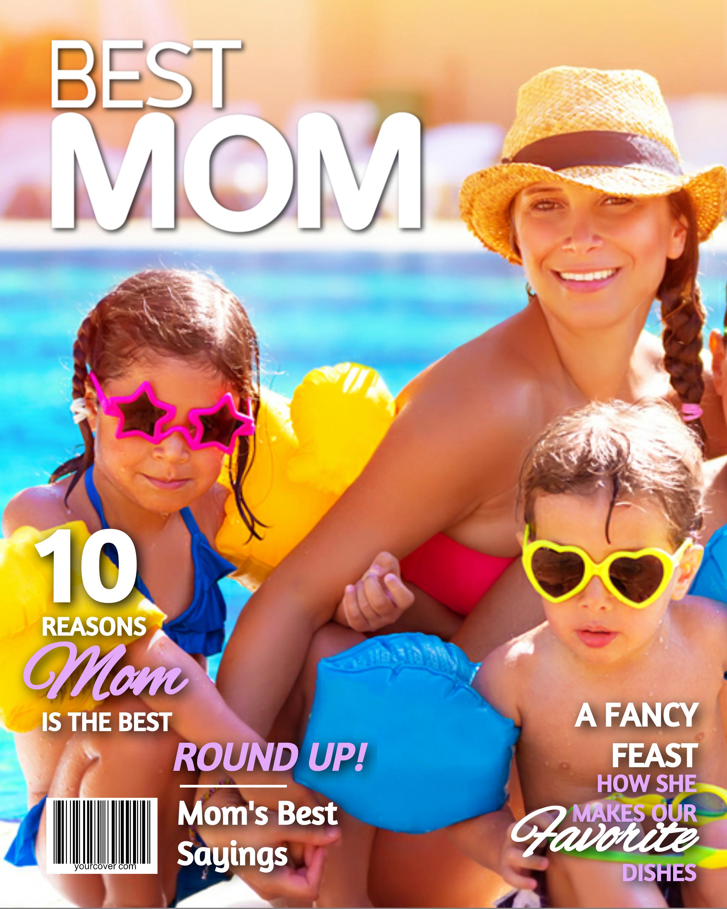 Best Mom Magazine Cover Template