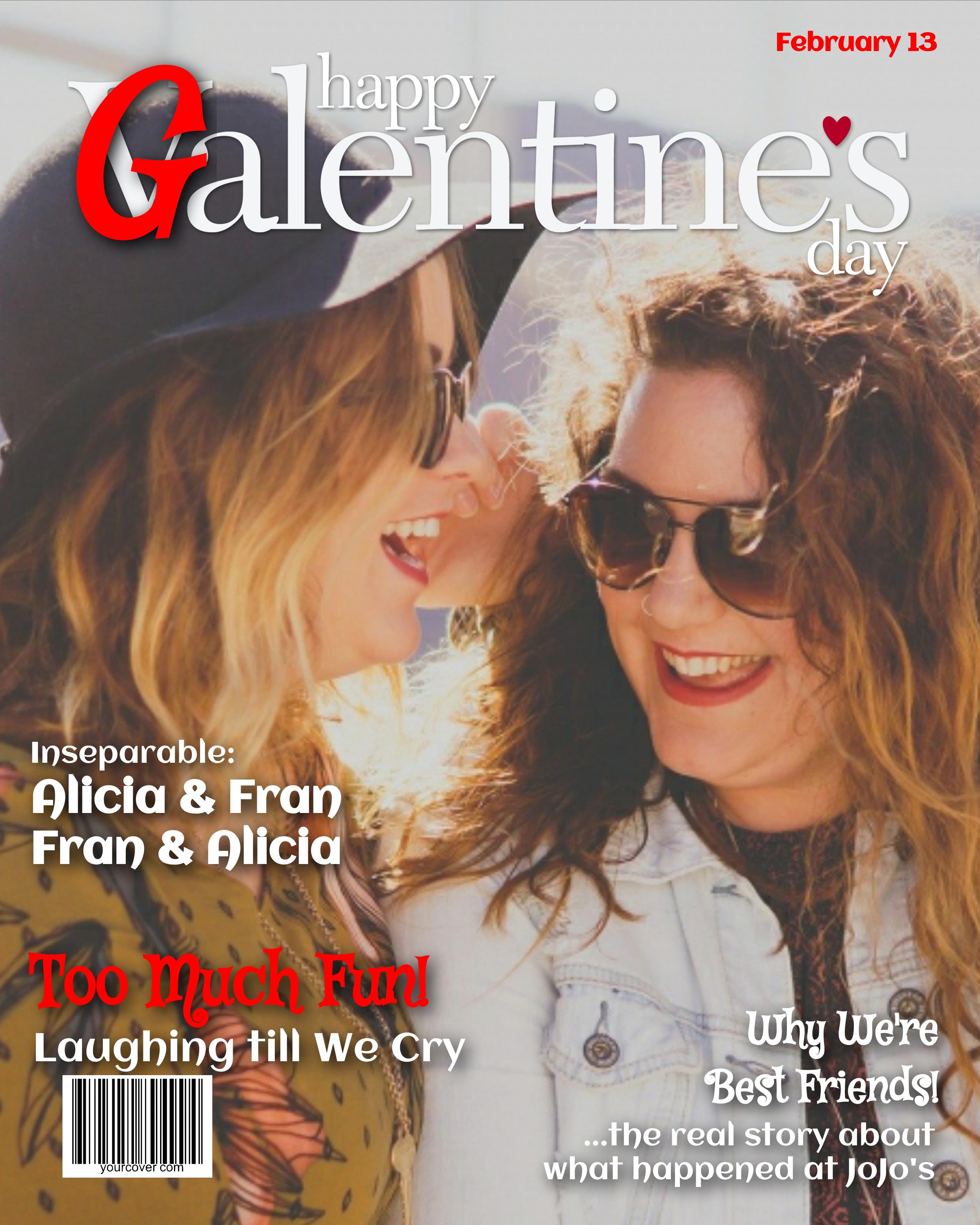 Galentine's Day Magazine Cover