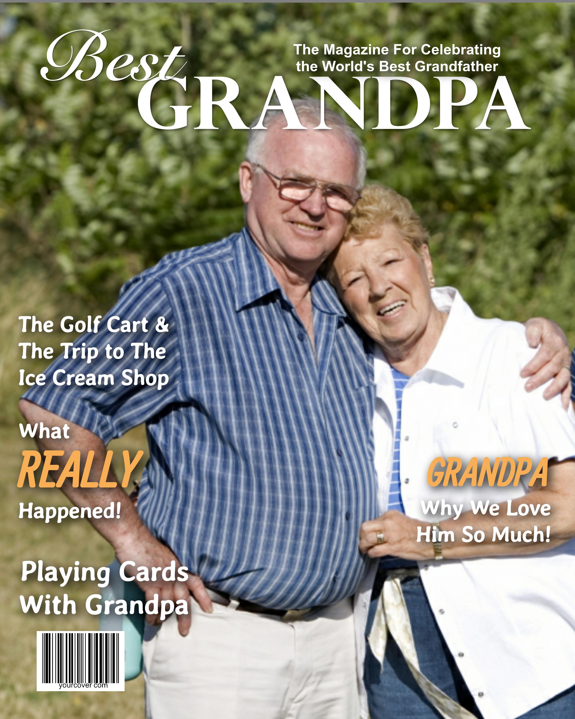 Personalized Best Grandpa Magazine Cover