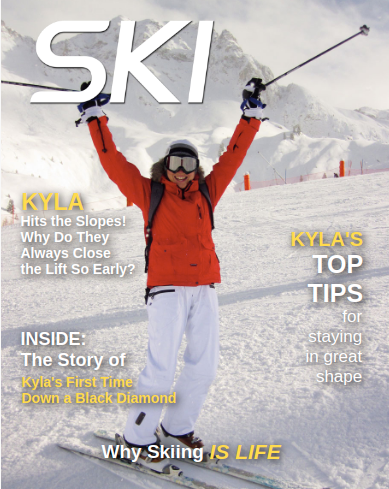 Personalized Skiing Magazine Cover