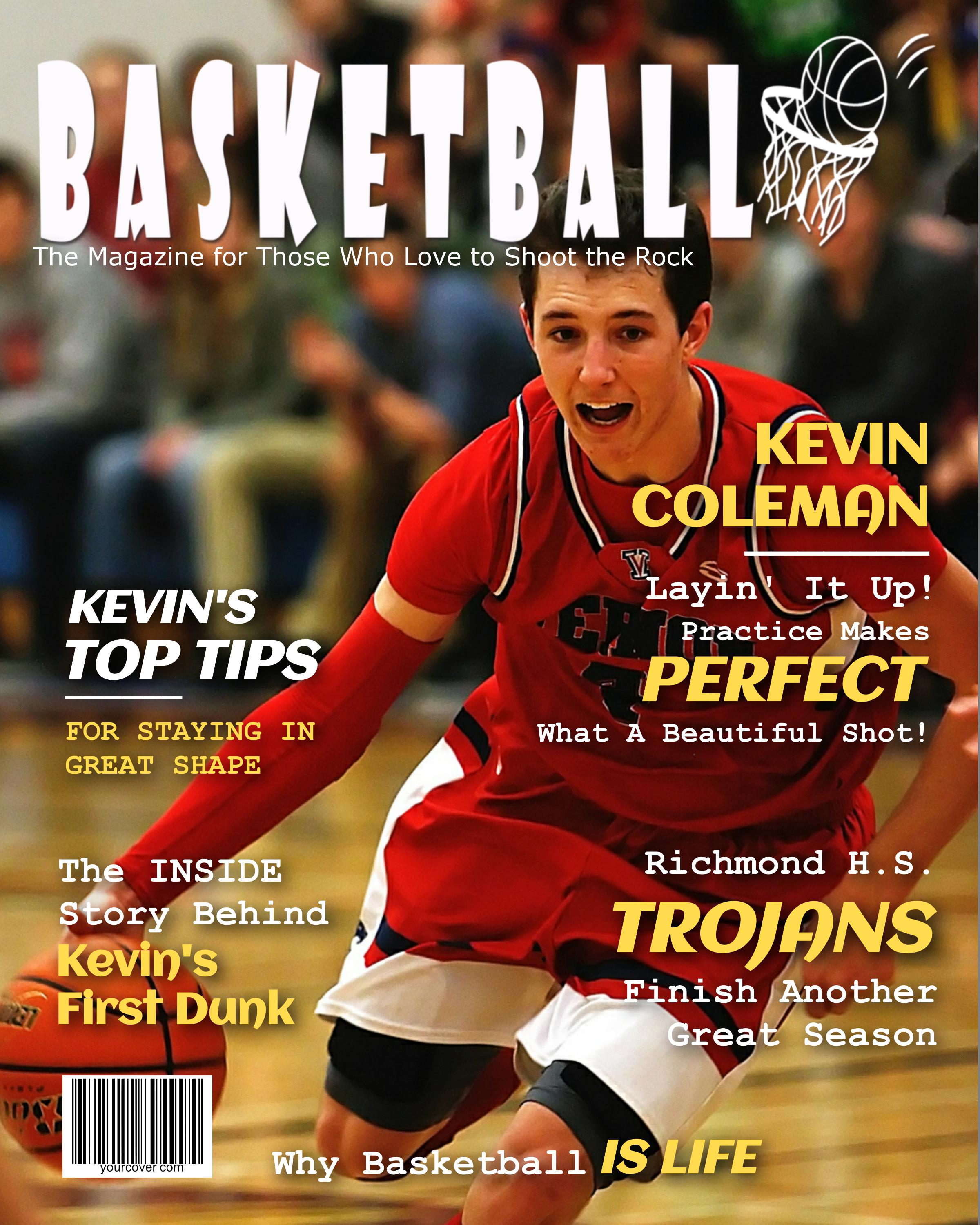 Personalized Basketball Magazine Cover