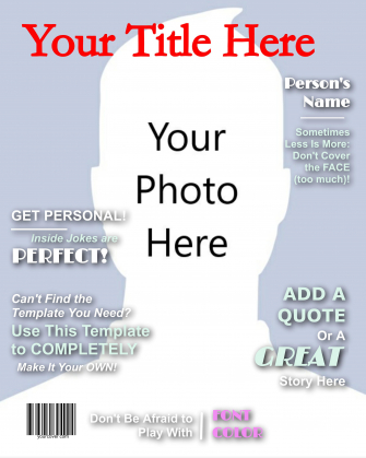 Make Your Own Title Blank Magazine Cover Template