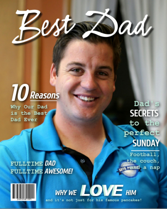 Personalize Best Dad Magazine Cover
