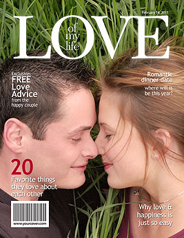 Personalized Valentine Magazine Cover